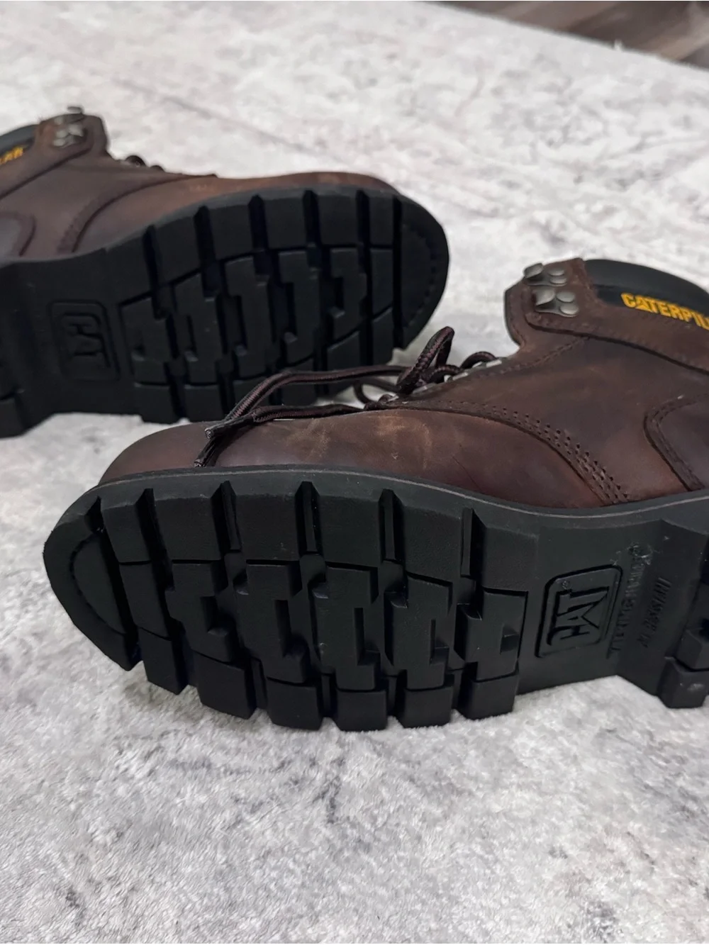 Brown Steel Toe Work Boots - Men's Durable Leather Safety Boots